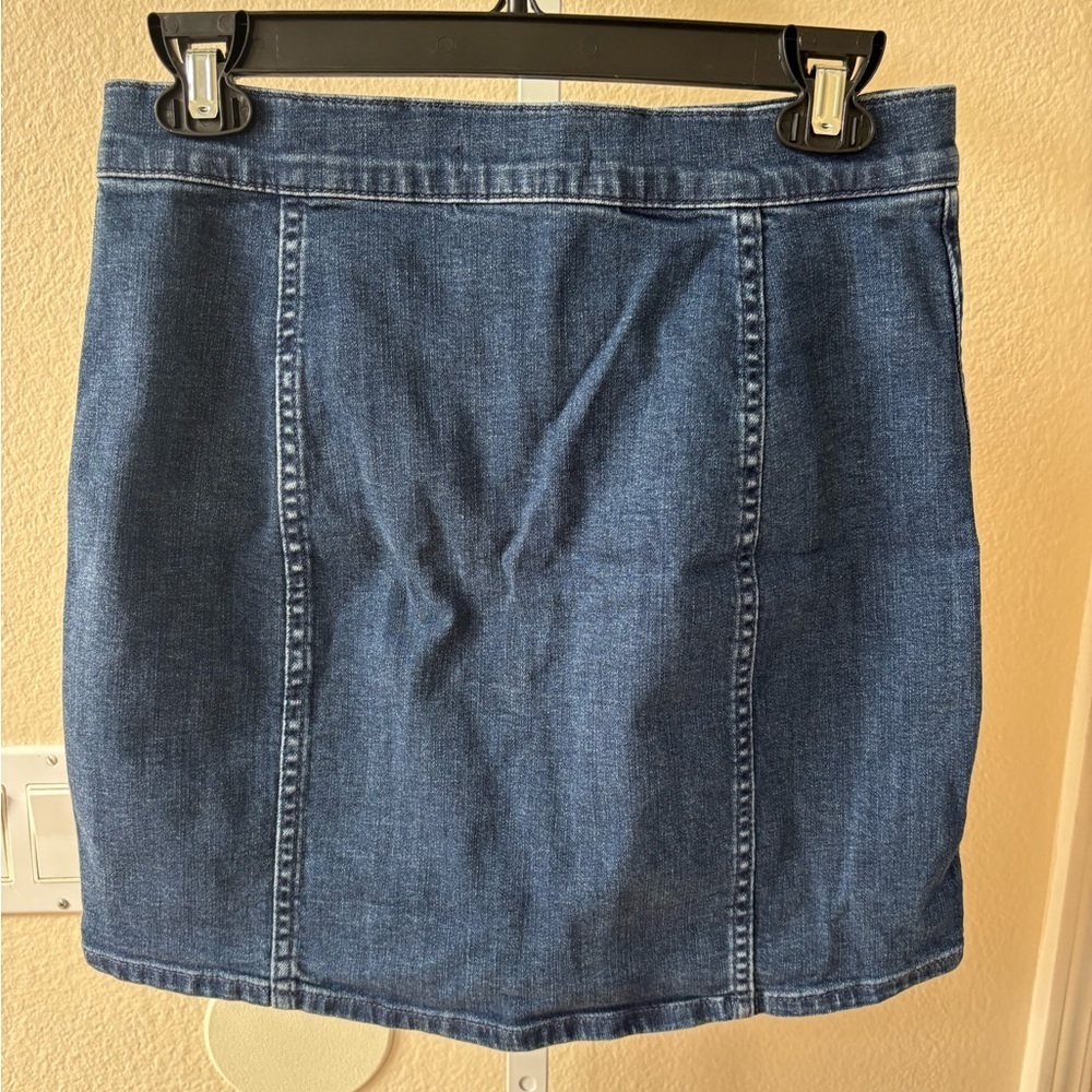 Madewell Stretch Denim Straight Mini Skirt in Marsden Wash - Size 26 - Picture 7 of 7